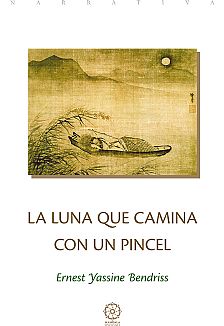 Luna que camina con un pincel